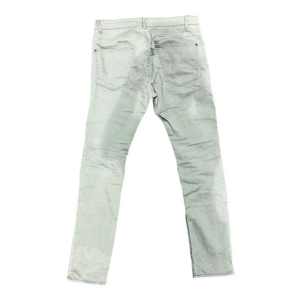 🦾 H&M Biker Skinny Jeans 🪖 Olive Green |‎ Size 32 | Ripped & Ready